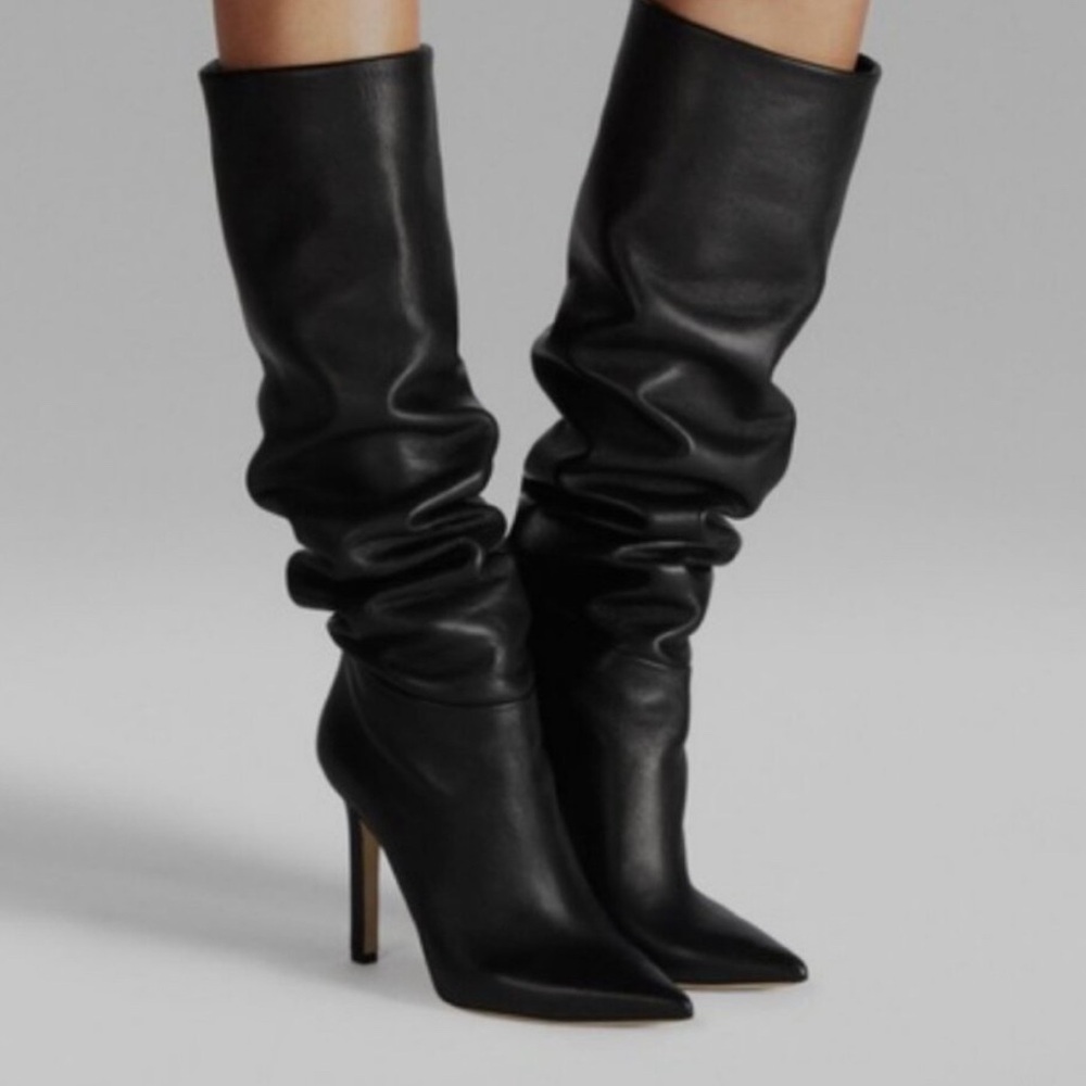 Tamara Mellon Icon Tall 🖤 Black 🖤 Leather Boots 39.5